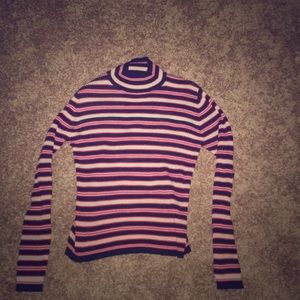 striped turtleneck sweater - size small
